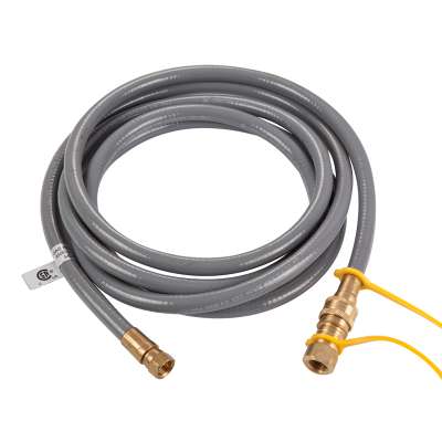 12 FT 3/8" LP Natural Gas Hose Extension with Quick Connect for Gas Grill